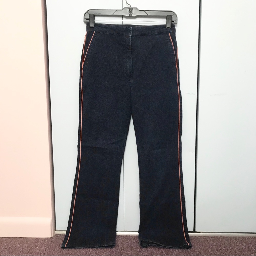 Croco Ladies Stretch Bootcut Jeans w/ Orange Line